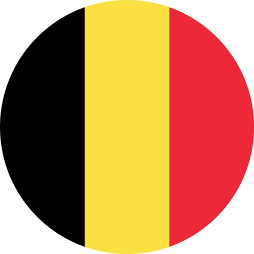 belgium flag round small